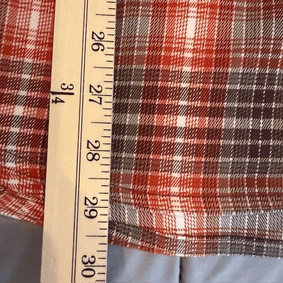 NWT SIMMS Gallatin Long Sleeve Flannel Shirt Orange Plaid Pearl Snap Size Medium - Picture 14 of 16